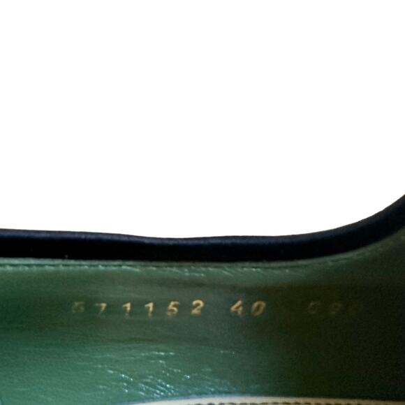 Gucci Bloom Marmont Silver GG Logo Heeled Loafers 40 - Picture 8 of 13